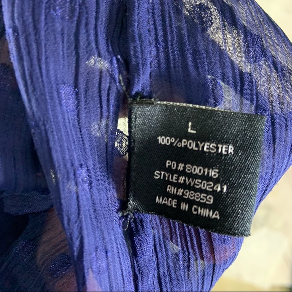 W118 by Walter Baker Sheer Blouse Sz L - Picture 5 of 6